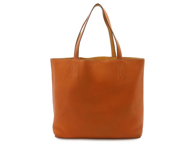 Hermès Borsa Tote Hermes Double Sens 45 Arancione Giallo - vista 2