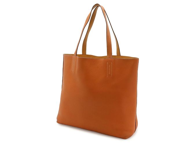 Hermès Borsa Tote Hermes Double Sens 45 Arancione Giallo - vista 3