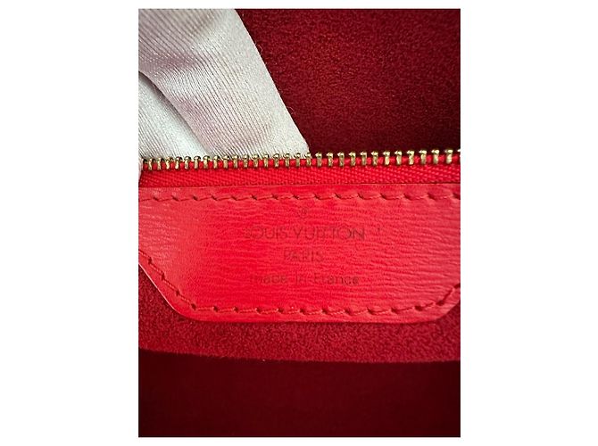 Saint Jacques Borsa Louis Vuitton Saint-Jacques in pelle Epi rossa Rosso - vista 11