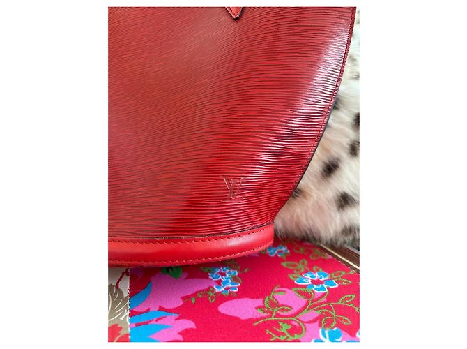 Saint Jacques Borsa Louis Vuitton Saint-Jacques in pelle Epi rossa Rosso - vista 4