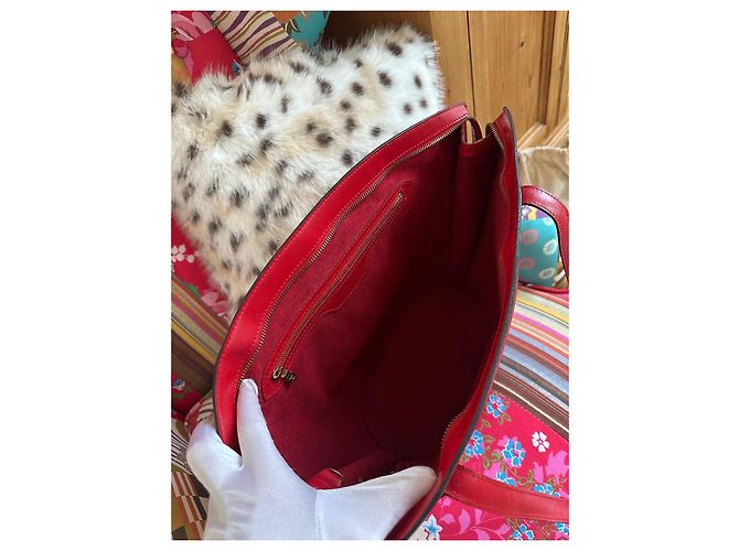 Saint Jacques Borsa Louis Vuitton Saint-Jacques in pelle Epi rossa Rosso - vista 9