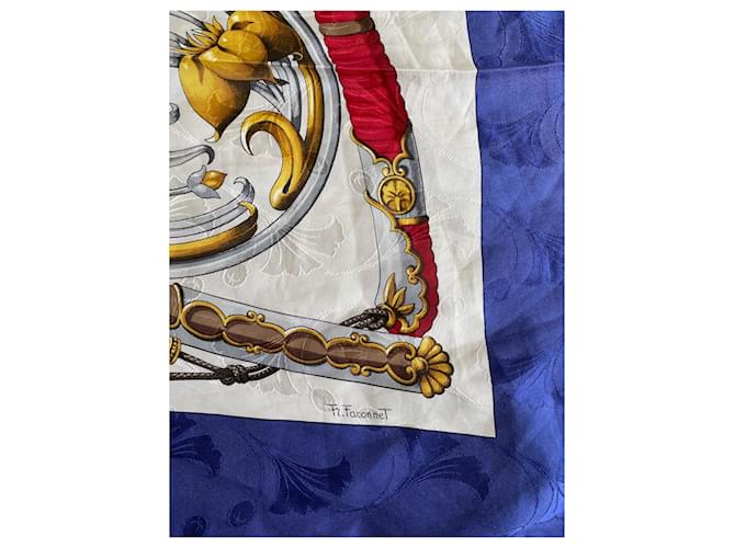 Hermès Sciarpa di Seta Daïmyo Princes du Soleil Levant 90cm Blu navy - vista 5