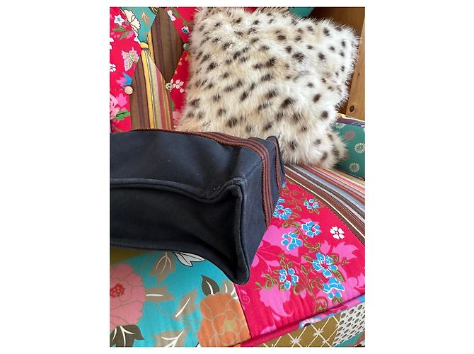 Toto Bag Borsa Hermès Tote PM in Tela - Blu Navy Blu scuro - vista 12