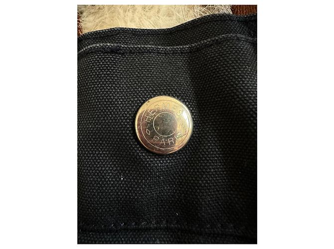 Toto Bag Borsa Hermès Tote PM in Tela - Blu Navy Blu scuro - vista 4