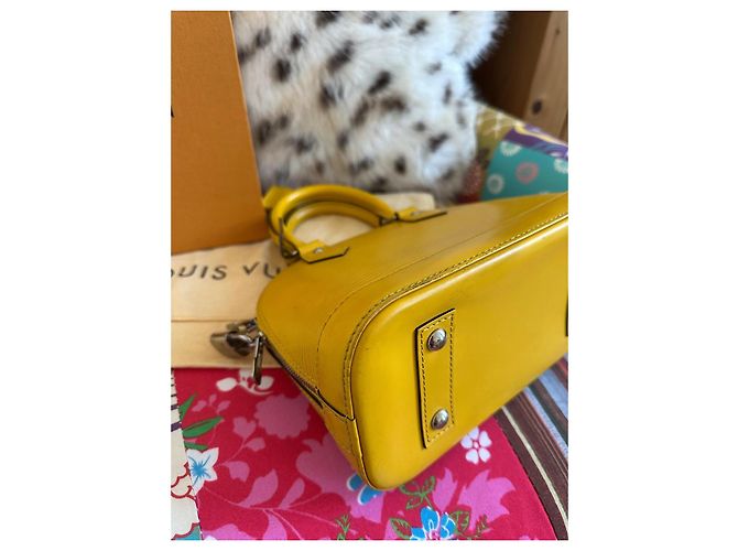 Borsa Louis Vuitton Alma BB in pelle Epi gialla Giallo - vista 16