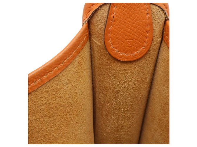 Hermès Borsa a tracolla Hermes Vespa TPM in pelle Togo Arancione - vista 10