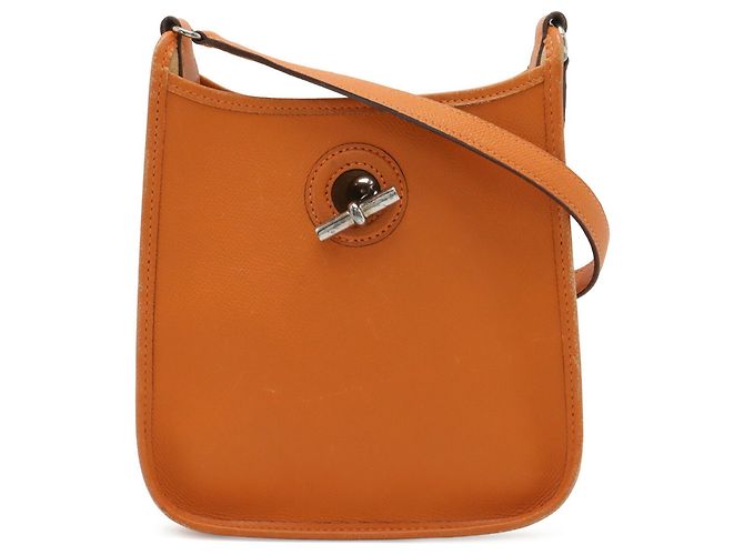 Hermès Borsa a tracolla Hermes Vespa TPM in pelle Togo Arancione - vista 2