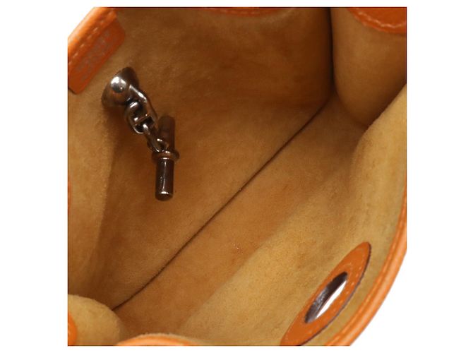 Hermès Borsa a tracolla Hermes Vespa TPM in pelle Togo Arancione - vista 8