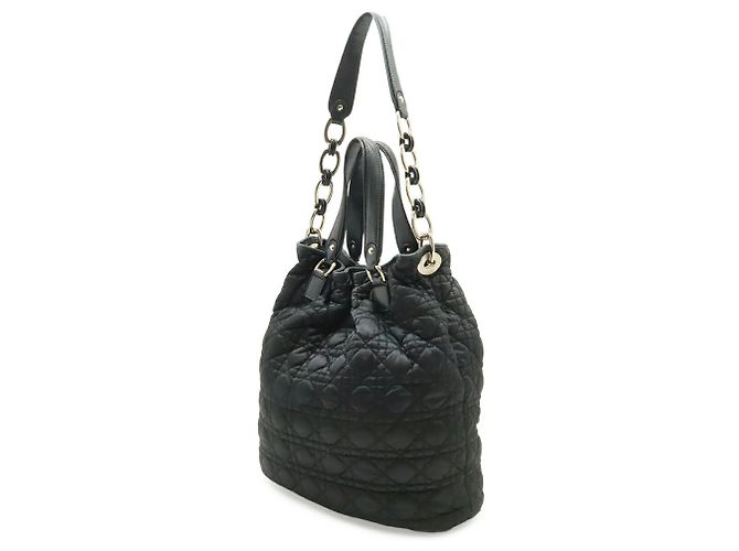 Borsa Tote Christian Dior Cannage Nero - vista 3