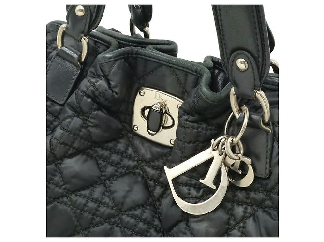 Borsa Tote Christian Dior Cannage Nero - vista 9