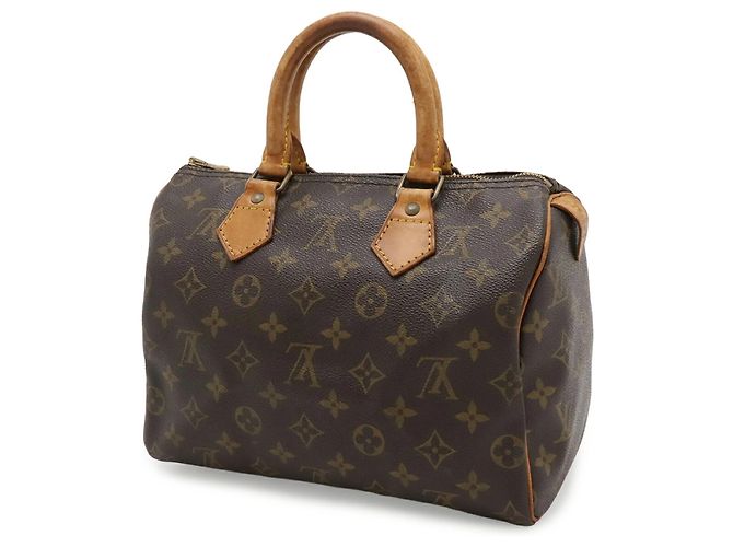 Borsa Louis Vuitton Monogram Speedy 25 Marrone - vista 3