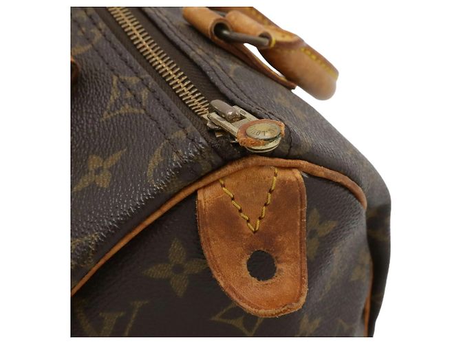 Borsa Louis Vuitton Monogram Speedy 25 Marrone - vista 6