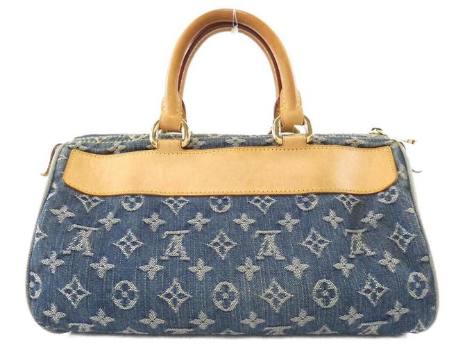 Borsa Boston Louis Vuitton Monogram Denim Neo Speedy Blu - vista 2