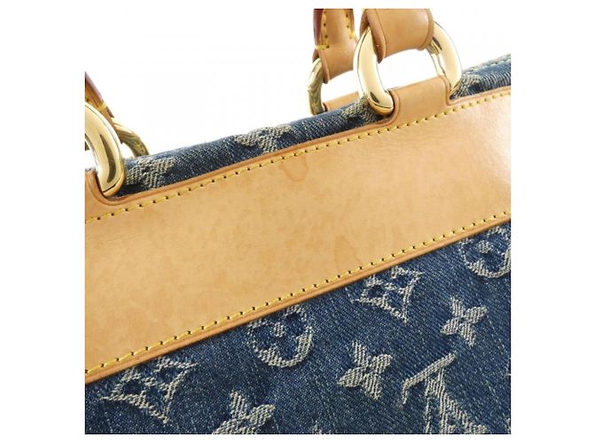 Borsa Boston Louis Vuitton Monogram Denim Neo Speedy Blu - vista 5