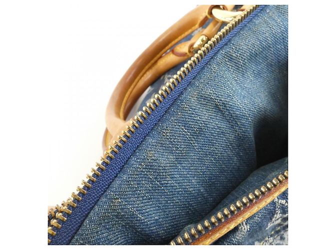 Borsa Boston Louis Vuitton Monogram Denim Neo Speedy Blu - vista 8
