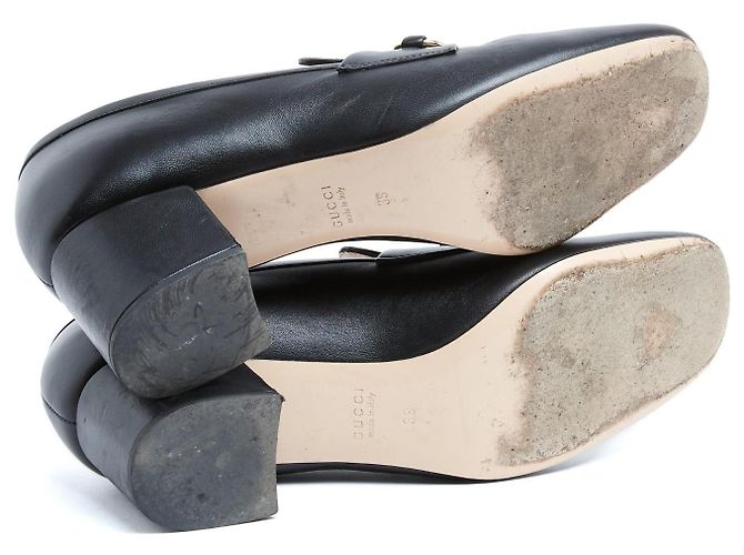 Gucci Mocassini Horsebit in Pelle Nera Nero - vista 5