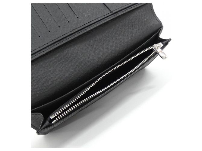 Louis Vuitton Taiga Portefeuille Brazza Cartera Negro - vista 9