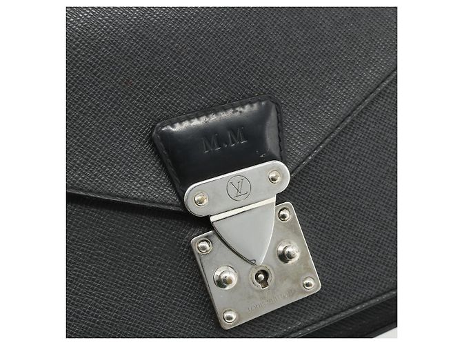 LOUIS VUITTON Borsa Taiga Monceau 28 Hand Bag SPO 2way Ardoise M32002 LV Auth ka4313 Grigio - vista 16