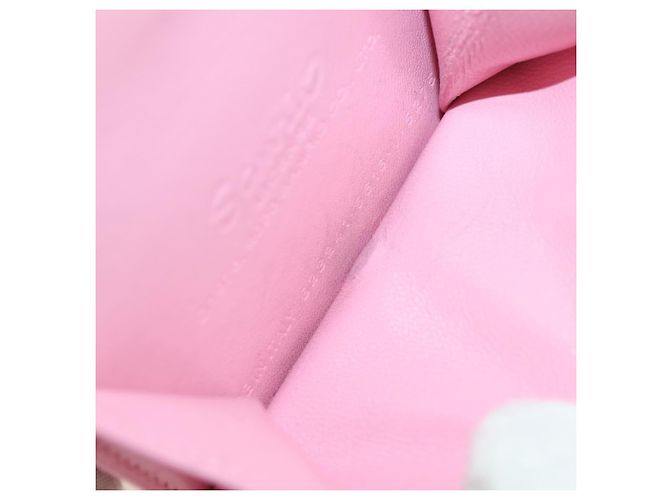 BALENCIAGA Mini Chain Wallet Kitty Leather Pink Silver 623241 Auth 170544SM Argento Rosa - vista 20