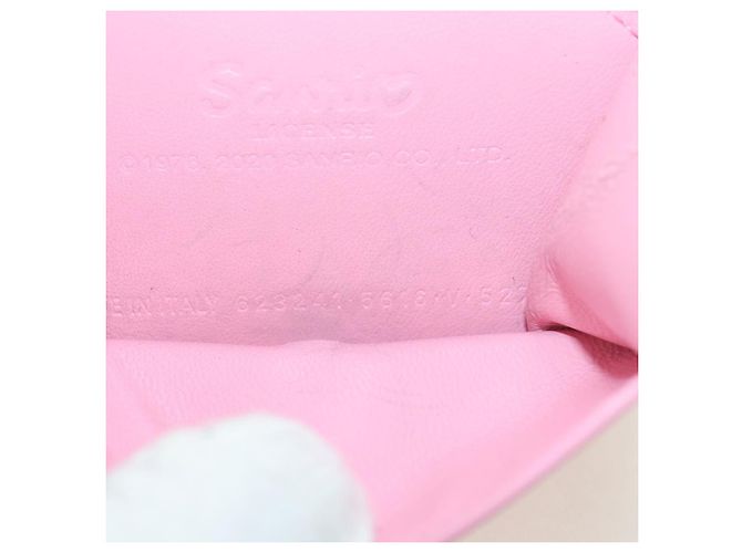BALENCIAGA Mini Chain Wallet Kitty Leather Pink Silver 623241 Auth 170544SM Argento Rosa - vista 25