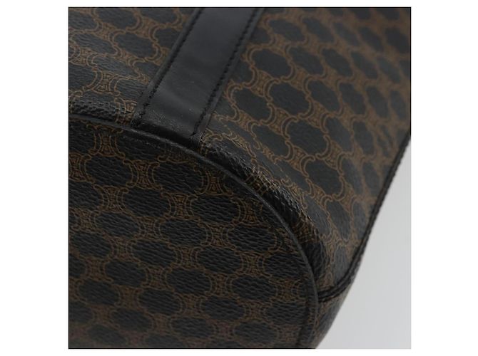 Céline Borsa Tote CELINE Macadam in tela PVC e pelle nera e oro Auth 179349 Nero D'oro - vista 10