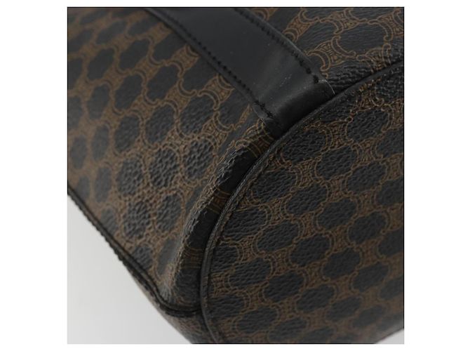Céline Borsa Tote CELINE Macadam in tela PVC e pelle nera e oro Auth 179349 Nero D'oro - vista 11