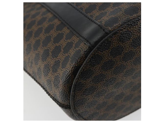Céline Borsa Tote CELINE Macadam in tela PVC e pelle nera e oro Auth 179349 Nero D'oro - vista 13