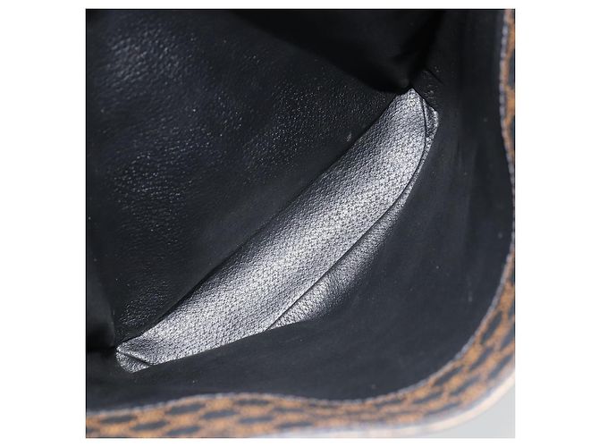 Céline Borsa Tote CELINE Macadam in tela PVC e pelle nera e oro Auth 179349 Nero D'oro - vista 21