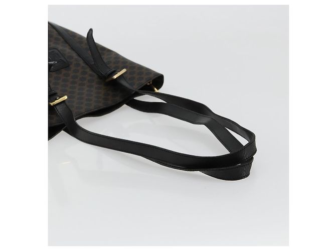 Céline Borsa Tote CELINE Macadam in tela PVC e pelle nera e oro Auth 179349 Nero D'oro - vista 7