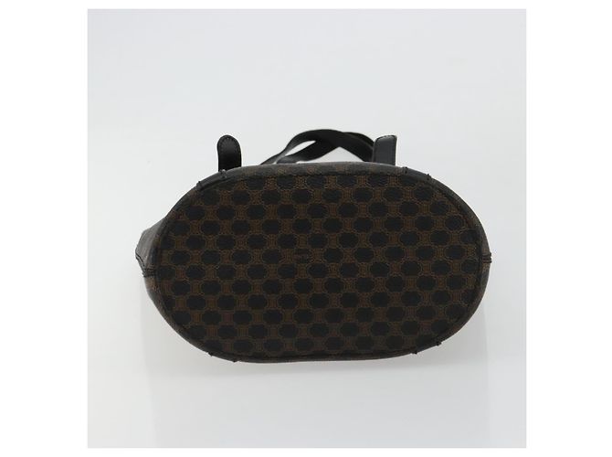 Céline Borsa Tote CELINE Macadam in tela PVC e pelle nera e oro Auth 179349 Nero D'oro - vista 9