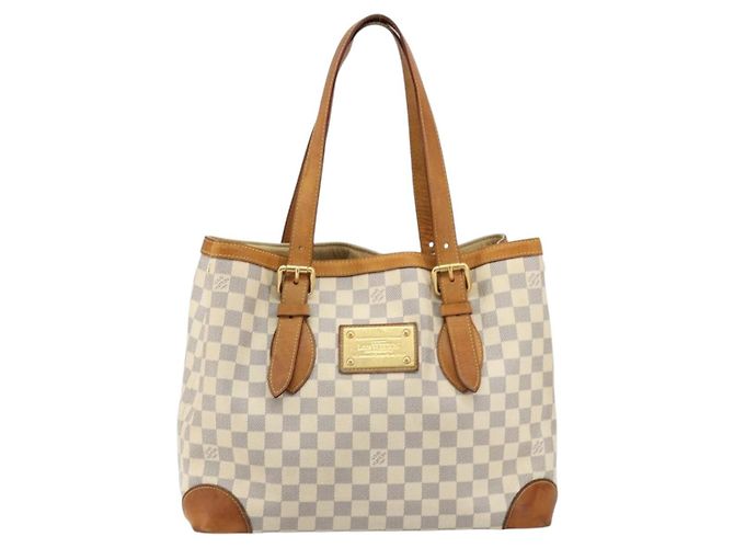 LOUIS VUITTON Borsa Tote Hampstead MM Damier Azur N51206 LV Auth ep14515 - vista 2