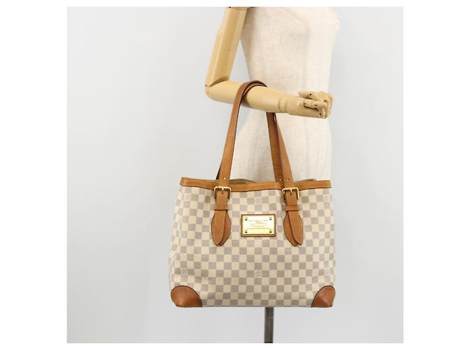 LOUIS VUITTON Borsa Tote Hampstead MM Damier Azur N51206 LV Auth ep14515 - vista 25