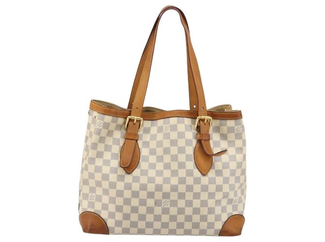 LOUIS VUITTON Borsa Tote Hampstead MM Damier Azur N51206 LV Auth ep14515 - vista 3