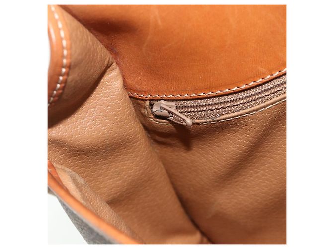 Céline CELINE Macadam Canvas Schultertasche PVC Leder Braun Gold Auth ka4327 Golden - Ansicht 19