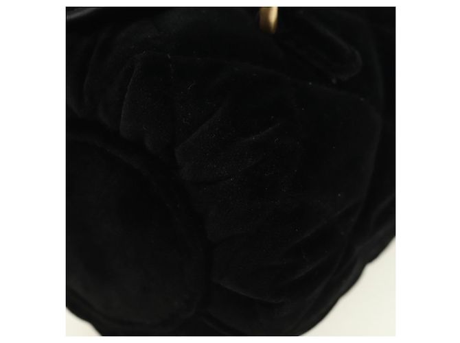 Borsa Bowling Mini Matelassé con Catena CHANEL Velluto 2way Nero Oro CC Auth 178047SM D'oro - vista 12