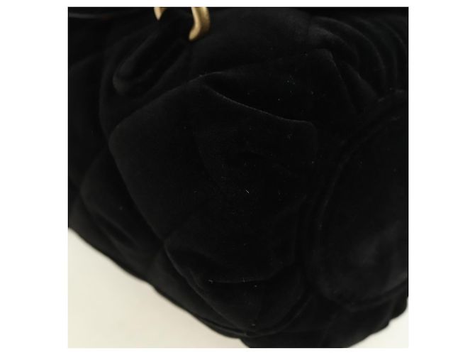 Borsa Bowling Mini Matelassé con Catena CHANEL Velluto 2way Nero Oro CC Auth 178047SM D'oro - vista 13