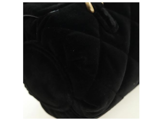 Borsa Bowling Mini Matelassé con Catena CHANEL Velluto 2way Nero Oro CC Auth 178047SM D'oro - vista 14