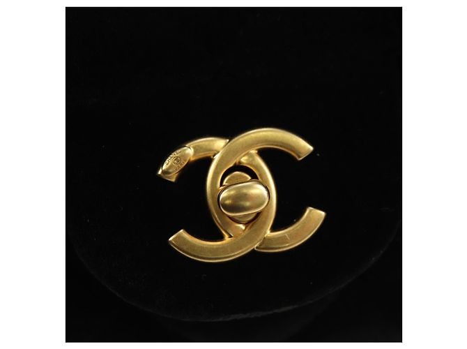 Borsa Bowling Mini Matelassé con Catena CHANEL Velluto 2way Nero Oro CC Auth 178047SM D'oro - vista 16