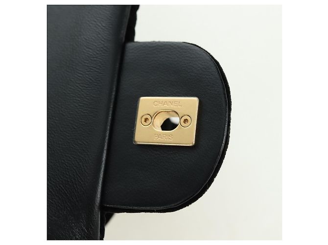 Borsa Bowling Mini Matelassé con Catena CHANEL Velluto 2way Nero Oro CC Auth 178047SM D'oro - vista 18