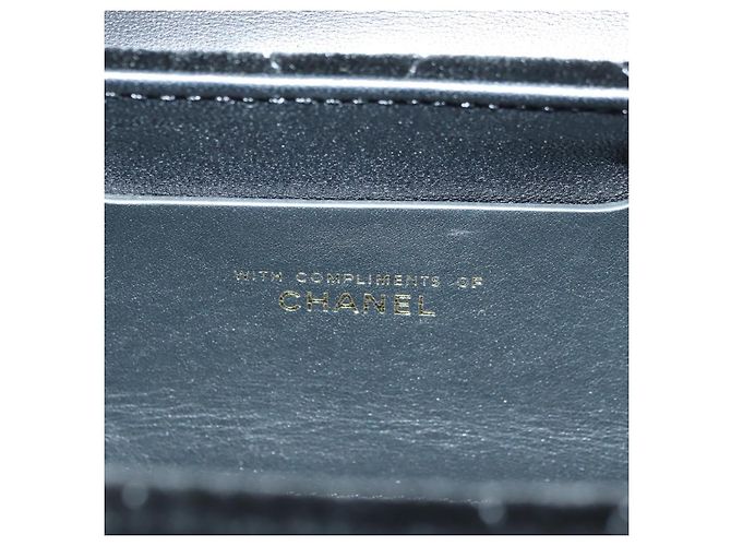 Borsa Bowling Mini Matelassé con Catena CHANEL Velluto 2way Nero Oro CC Auth 178047SM D'oro - vista 19
