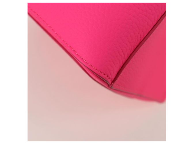 Borsa LOUIS VUITTON Keepall Bandouliere in pelle Taurillon M56925 LV Auth 178545SM Rosa - vista 13