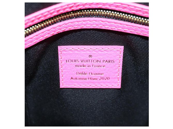 Borsa LOUIS VUITTON Keepall Bandouliere in pelle Taurillon M56925 LV Auth 178545SM Rosa - vista 23