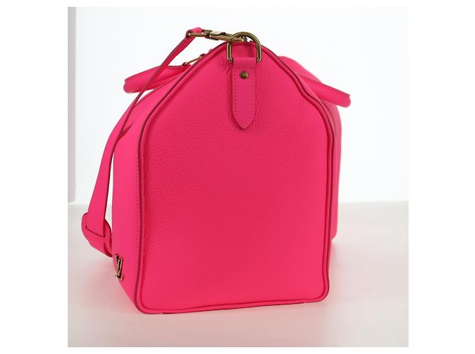Borsa LOUIS VUITTON Keepall Bandouliere in pelle Taurillon M56925 LV Auth 178545SM Rosa - vista 5