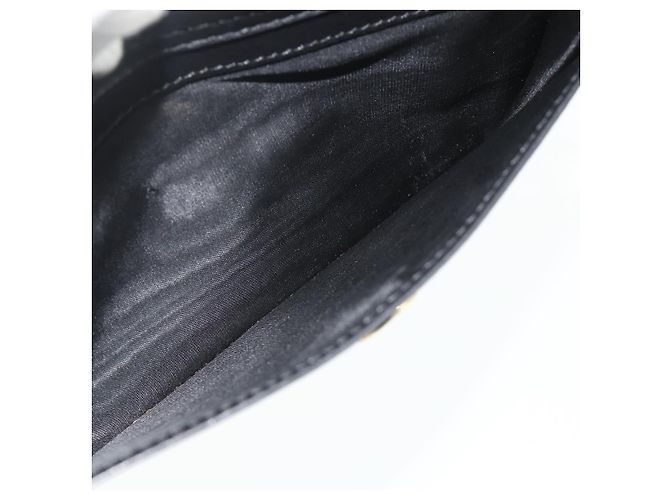 Céline CELINE Clutch Bag Leder Schwarz Gold Auth 180072 Golden - Ansicht 19