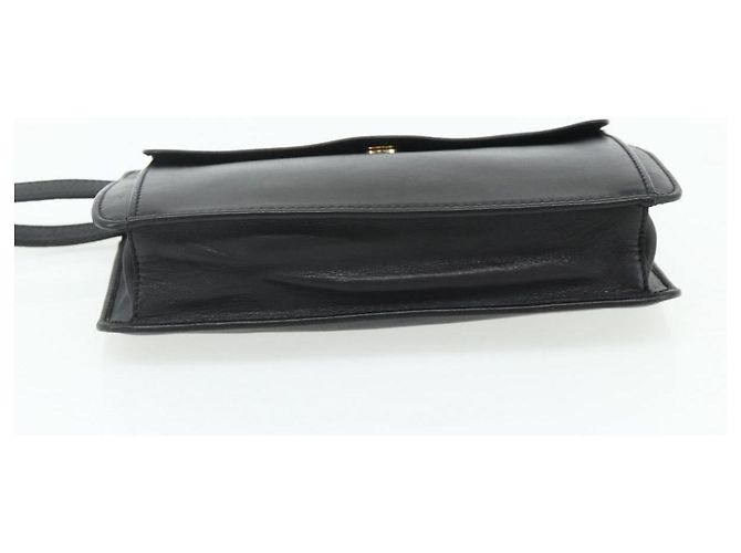 Céline CELINE Clutch Bag Leder Schwarz Gold Auth 180072 Golden - Ansicht 9