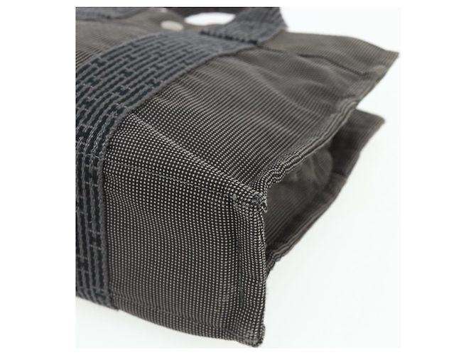 Hermès HERMES Her Line Tote PM Tragetasche Canvas Grau Silber Auth 179728A Braun - Ansicht 10