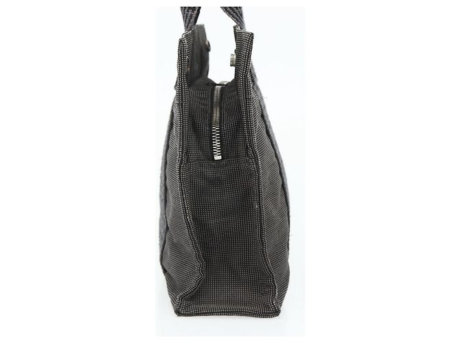 Hermès HERMES Her Line Tote PM Tragetasche Canvas Grau Silber Auth 179728A Braun - Ansicht 4