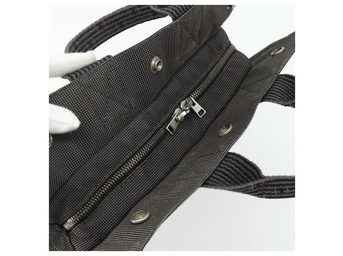 Hermès HERMES Her Line Tote PM Tragetasche Canvas Grau Silber Auth 179728A Braun - Ansicht 6