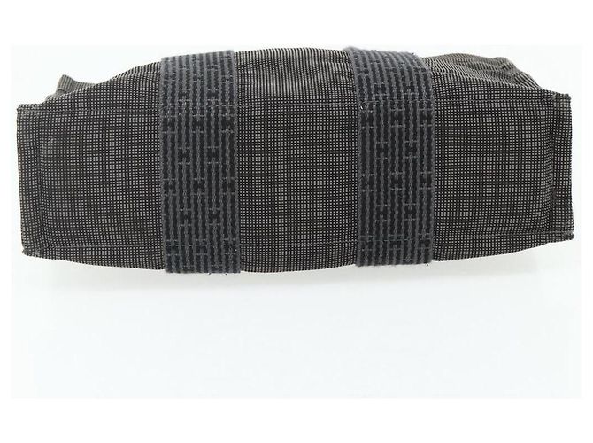 Hermès HERMES Her Line Tote PM Tragetasche Canvas Grau Silber Auth 179728A Braun - Ansicht 9