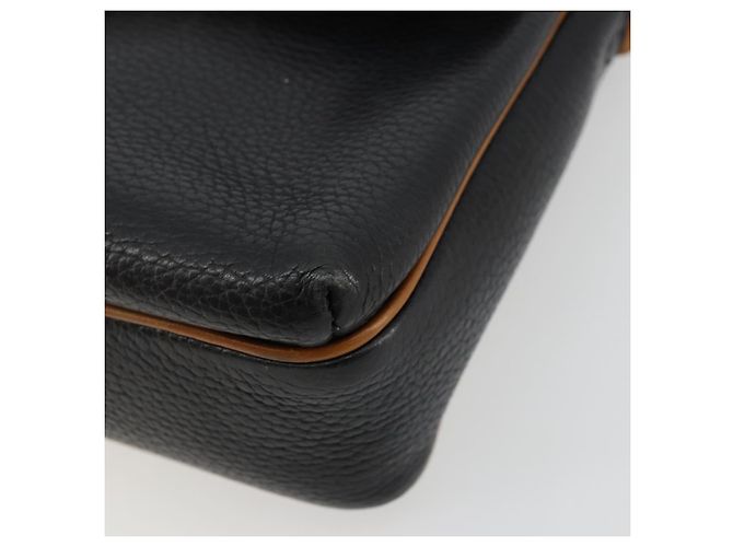 Céline CELINE Schultertasche aus Leder Schwarz Gold Auth 179287 Golden - Ansicht 10